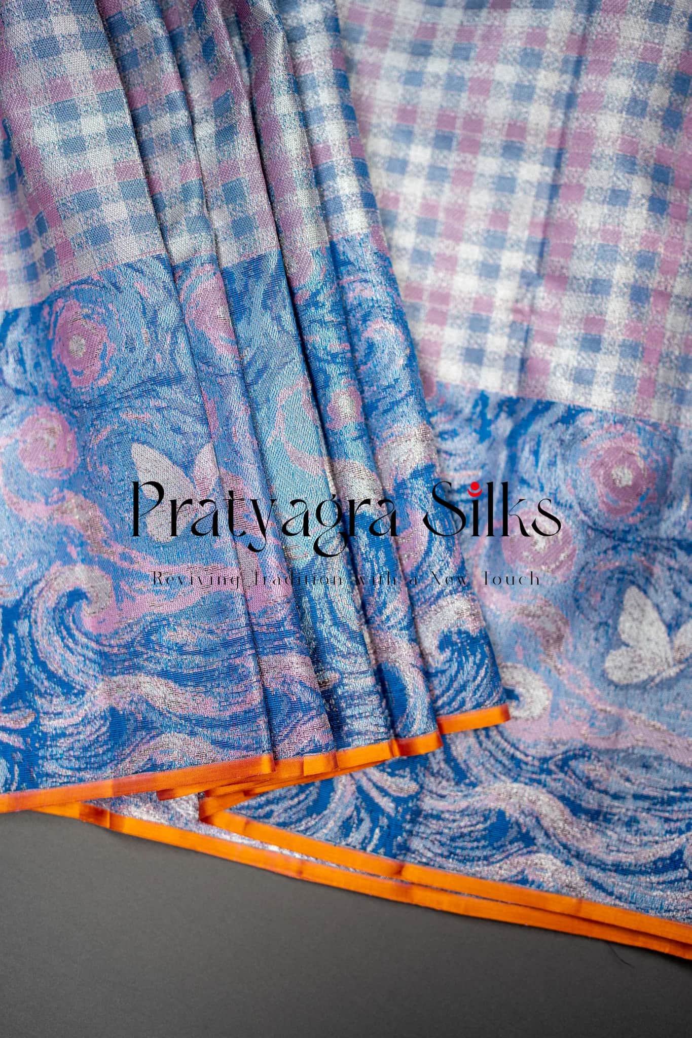 The Starry Symphony Silk Pure silk sarees online in India | Pratyagra Silks